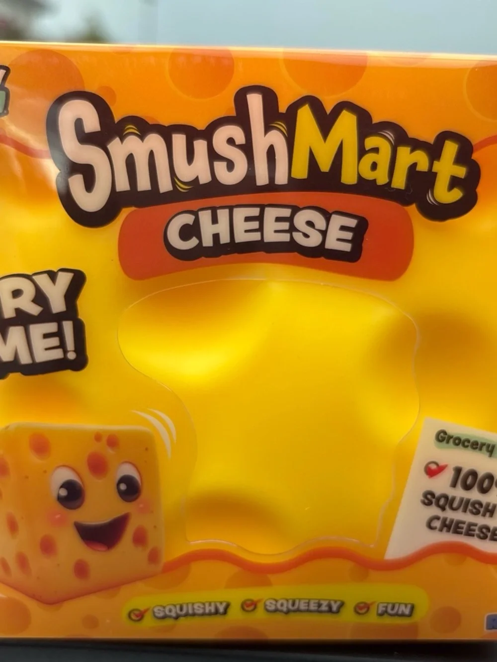 Cheese Squishy Toy - Bright Yellow Sensory Squeeze